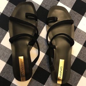 KAANAS Salvador Sandal - Black - Size 8